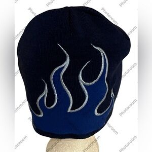 Athletech Fleece Lined Imperfection Flame Blue Beanie Winter Hat